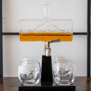 Decanter Cylindre Premium + 4 Vasos