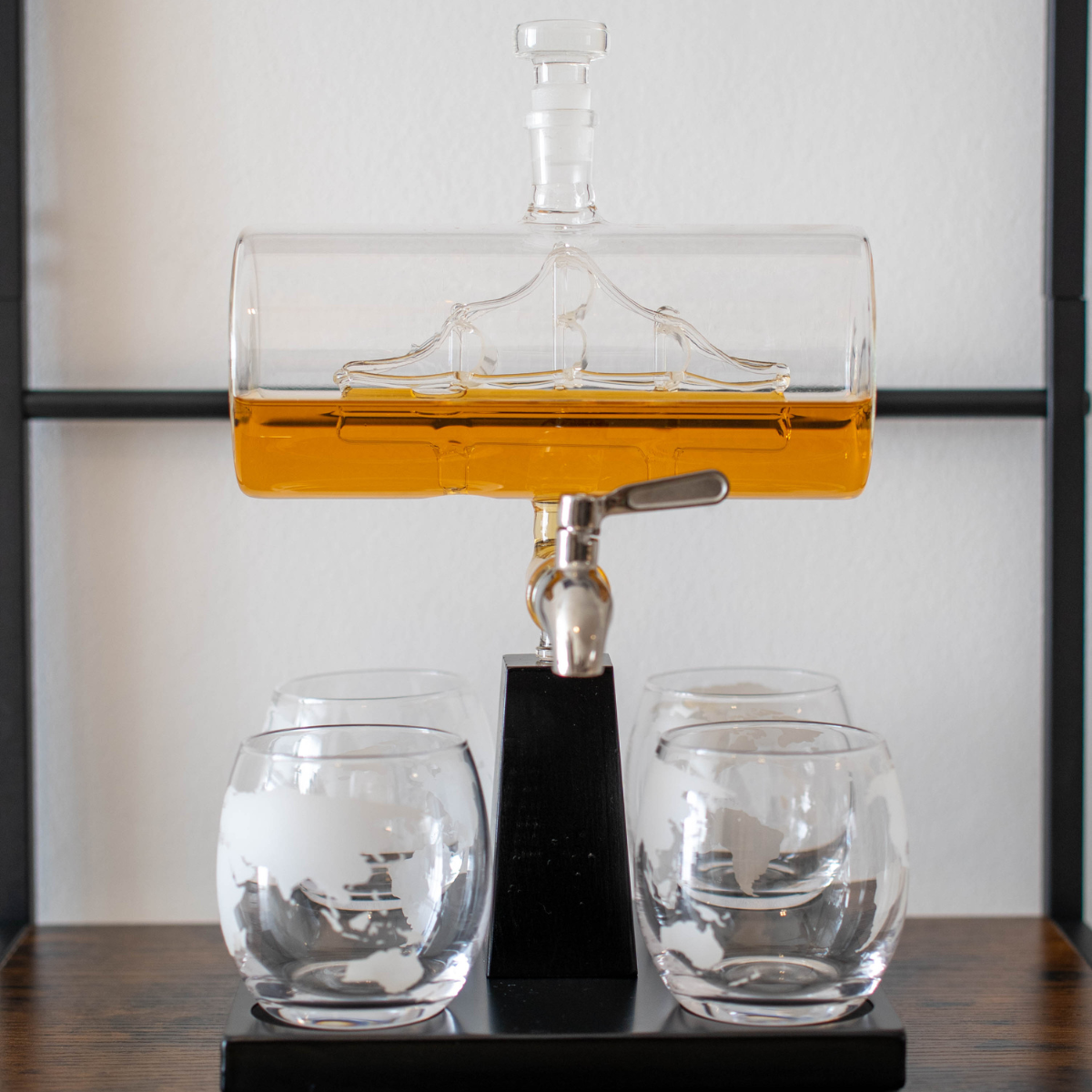 Decanter Cylindre Premium + 4 Vasos